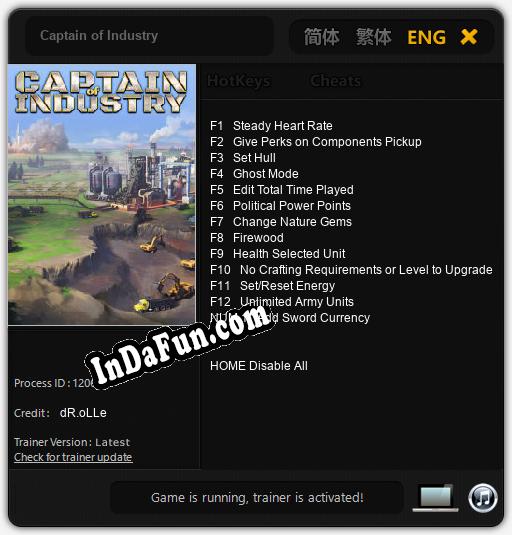 Captain of Industry: TRAINER AND CHEATS (V1.0.89)