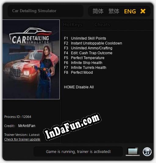 Car Detailing Simulator: Cheats, Trainer +8 [MrAntiFan]
