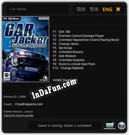 Car Jacker: TRAINER AND CHEATS (V1.0.71)