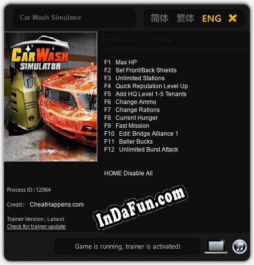 Car Wash Simulator: TRAINER AND CHEATS (V1.0.72)
