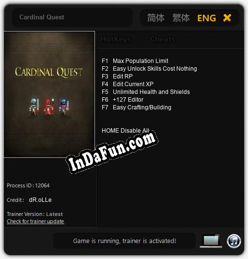 Cardinal Quest: TRAINER AND CHEATS (V1.0.67)