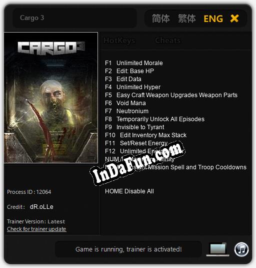 Cargo 3: TRAINER AND CHEATS (V1.0.64)