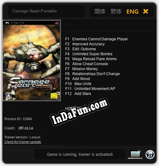 Carnage Heart Portable: Cheats, Trainer +12 [dR.oLLe]