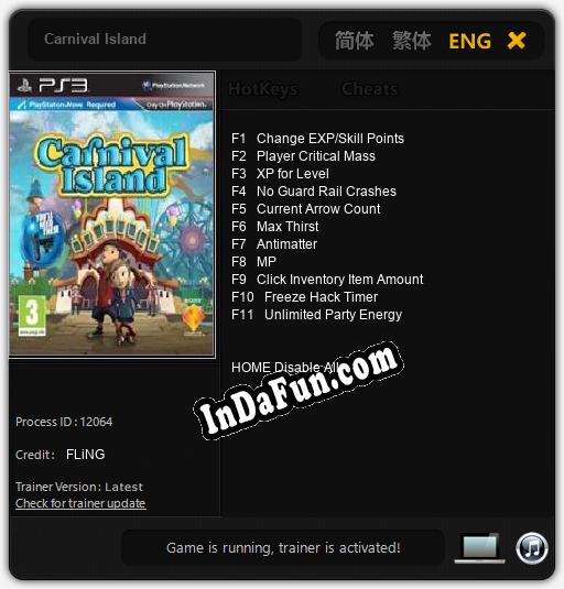 Carnival Island: Cheats, Trainer +11 [FLiNG]