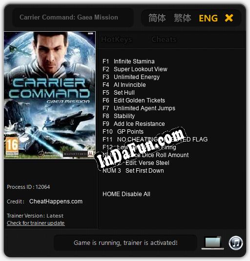 Trainer for Carrier Command: Gaea Mission [v1.0.2]