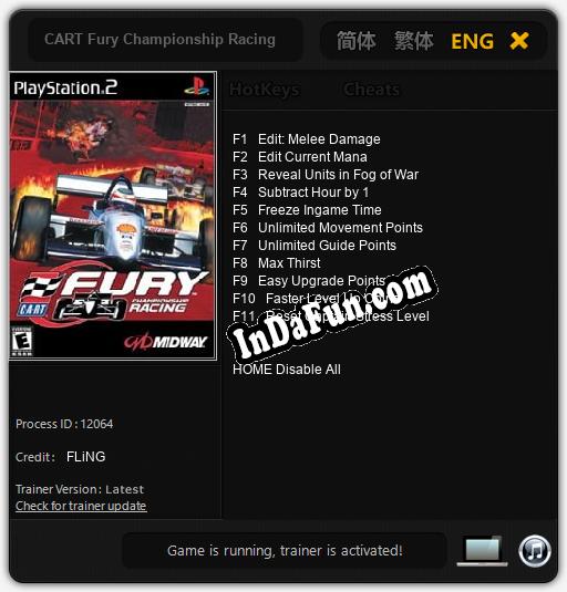 CART Fury Championship Racing: Trainer +11 [v1.9]