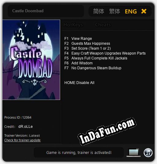 Trainer for Castle Doombad [v1.0.7]