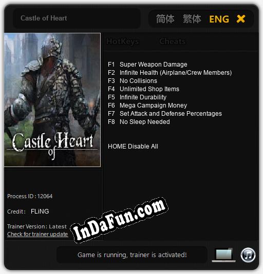 Castle of Heart: Cheats, Trainer +8 [FLiNG]