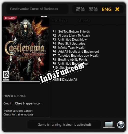 Castlevania: Curse of Darkness: TRAINER AND CHEATS (V1.0.95)