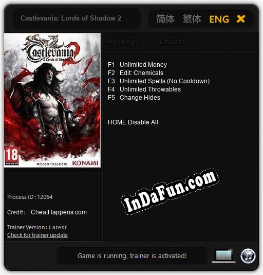 Castlevania: Lords of Shadow 2: TRAINER AND CHEATS (V1.0.65)