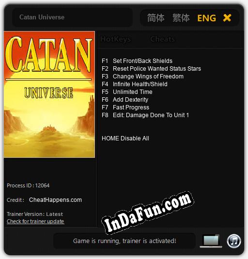 Trainer for Catan Universe [v1.0.1]