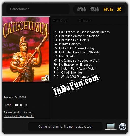 Catechumen: Cheats, Trainer +12 [dR.oLLe]