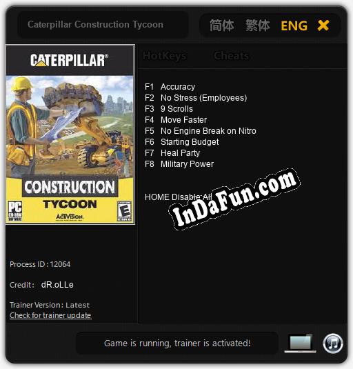 Caterpillar Construction Tycoon: Cheats, Trainer +8 [dR.oLLe]
