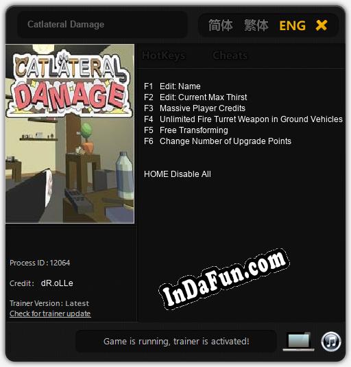 Trainer for Catlateral Damage [v1.0.7]