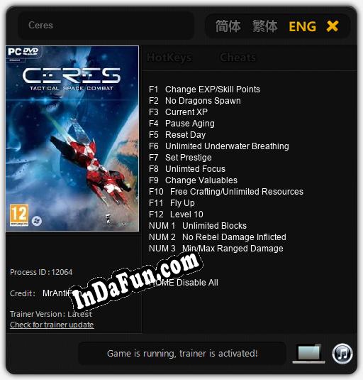 Ceres: Trainer +15 [v1.6]