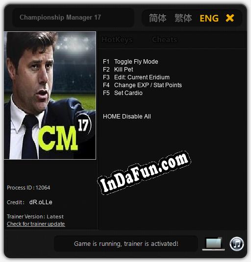 Trainer for Championship Manager 17 [v1.0.6]