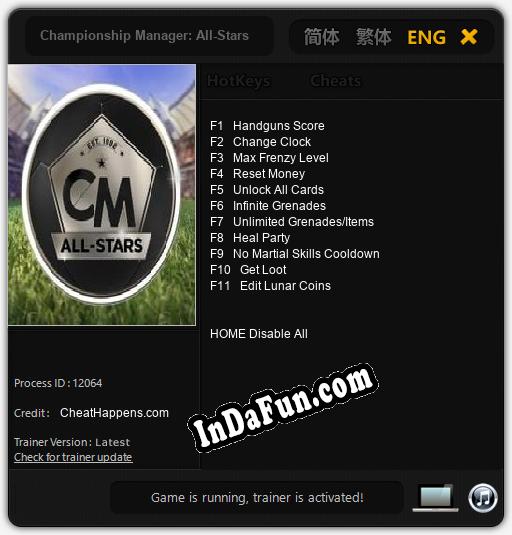Championship Manager: All-Stars: TRAINER AND CHEATS (V1.0.65)