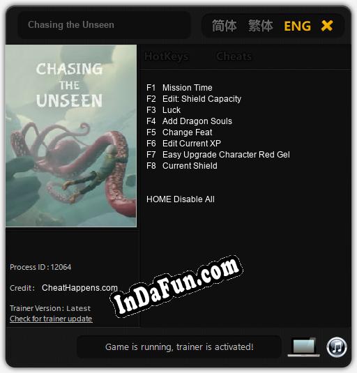 Chasing the Unseen: TRAINER AND CHEATS (V1.0.16)