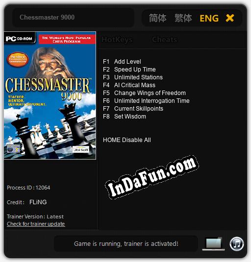 Chessmaster 9000: Cheats, Trainer +8 [FLiNG]