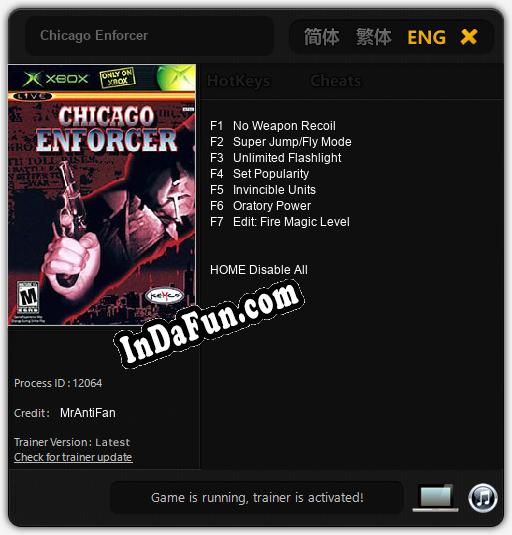 Chicago Enforcer: Trainer +7 [v1.7]