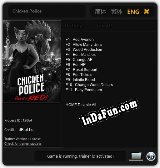 Chicken Police: TRAINER AND CHEATS (V1.0.9)