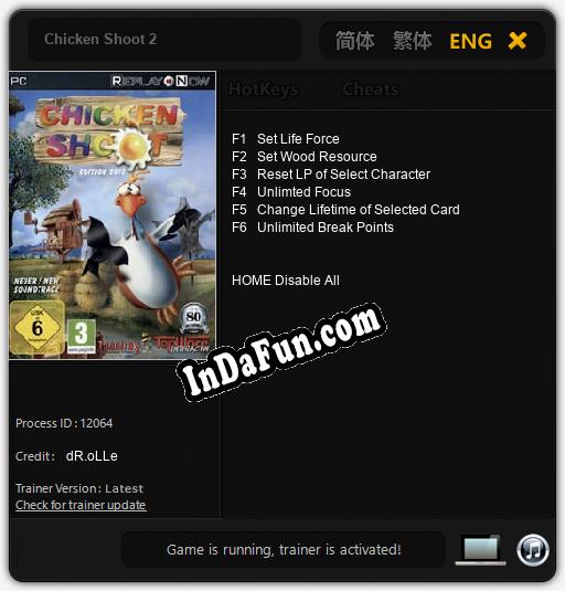 Chicken Shoot 2: TRAINER AND CHEATS (V1.0.23)