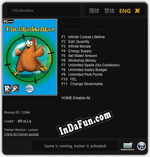 Chickenator: Cheats, Trainer +11 [dR.oLLe]