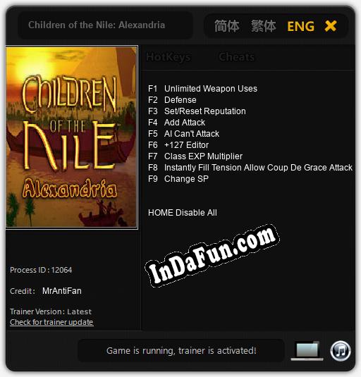 Children of the Nile: Alexandria: Cheats, Trainer +9 [MrAntiFan]