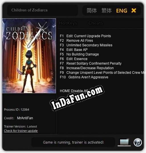 Children of Zodiarcs: TRAINER AND CHEATS (V1.0.50)