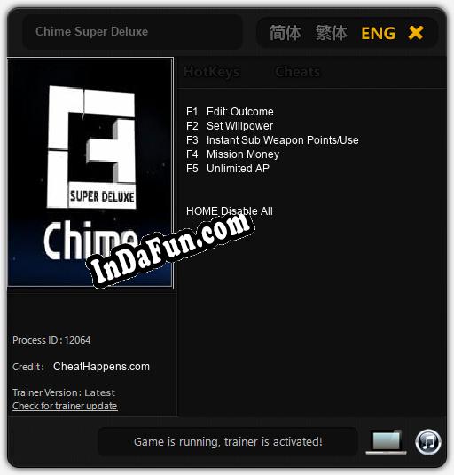 Trainer for Chime Super Deluxe [v1.0.9]