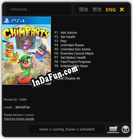 Chimparty: TRAINER AND CHEATS (V1.0.3)