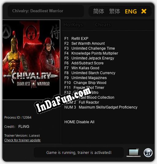 Chivalry: Deadliest Warrior: Cheats, Trainer +15 [FLiNG]