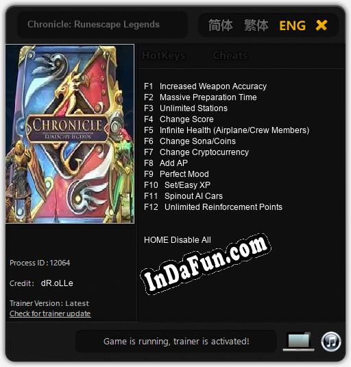 Chronicle: Runescape Legends: TRAINER AND CHEATS (V1.0.26)