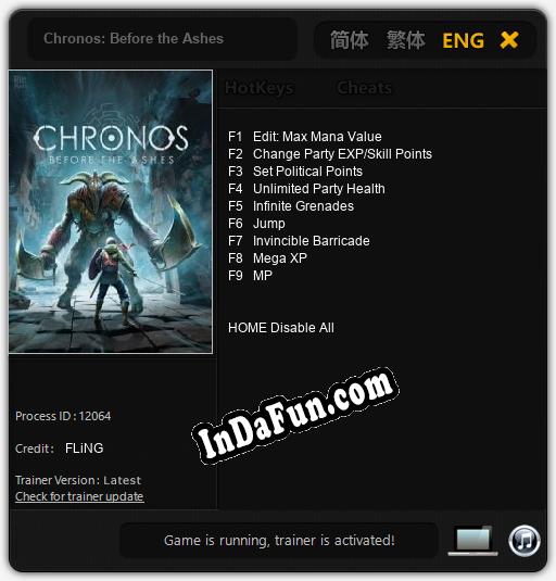 Chronos: Before the Ashes: Cheats, Trainer +9 [FLiNG]