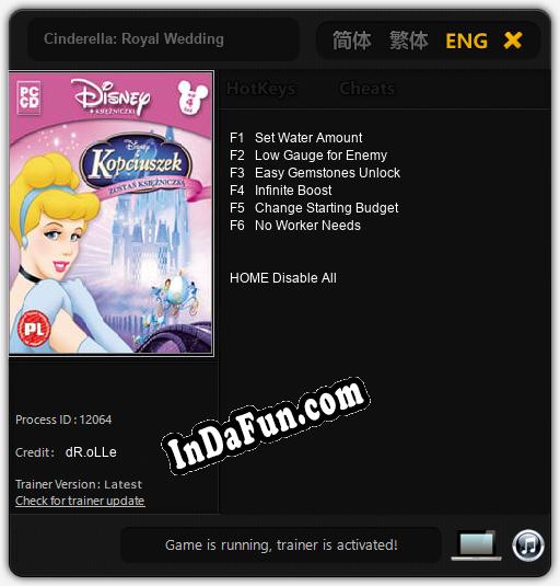 Cinderella: Royal Wedding: TRAINER AND CHEATS (V1.0.35)