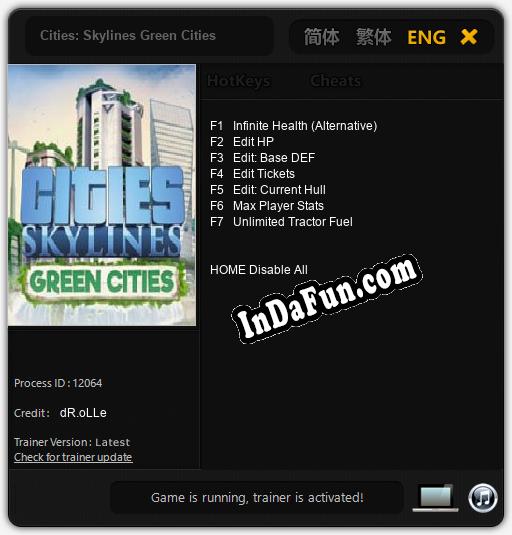 Cities: Skylines Green Cities: TRAINER AND CHEATS (V1.0.40)