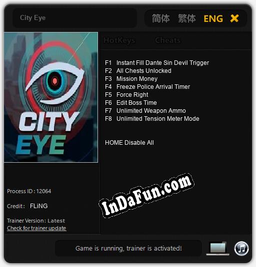 Trainer for City Eye [v1.0.6]