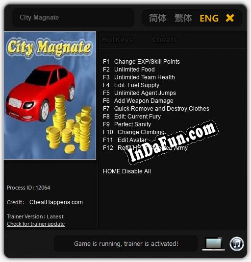 Trainer for City Magnate [v1.0.5]