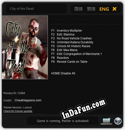 Trainer for City of the Dead [v1.0.4]