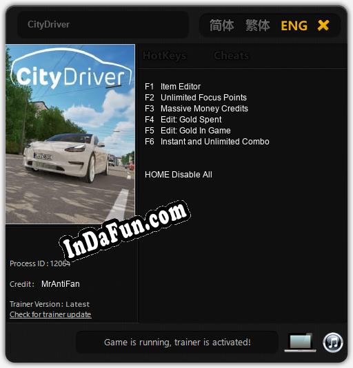 Trainer for CityDriver [v1.0.4]