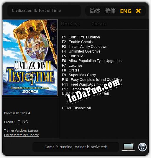 Civilization II: Test of Time: Trainer +13 [v1.7]