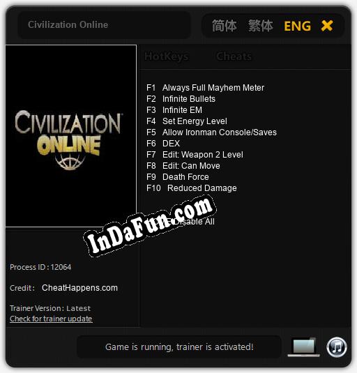 Civilization Online: Trainer +10 [v1.1]