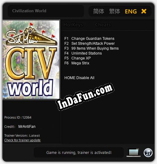 Civilization World: Cheats, Trainer +6 [MrAntiFan]