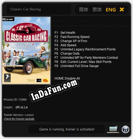 Classic Car Racing: TRAINER AND CHEATS (V1.0.11)