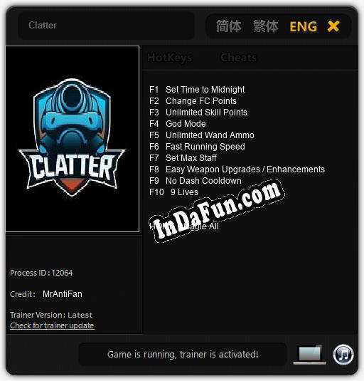 Clatter: TRAINER AND CHEATS (V1.0.33)