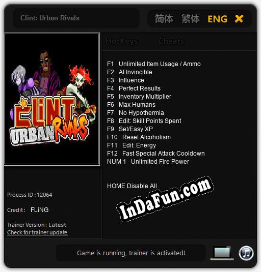 Clint: Urban Rivals: TRAINER AND CHEATS (V1.0.44)