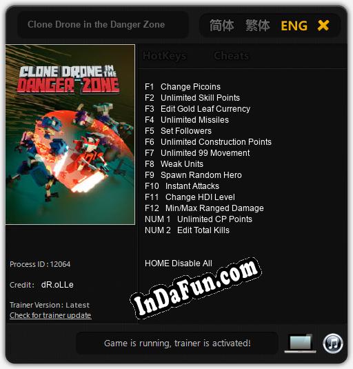 Clone Drone in the Danger Zone: TRAINER AND CHEATS (V1.0.34)