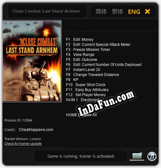 Close Combat: Last Stand Arnhem: Trainer +13 [v1.8]