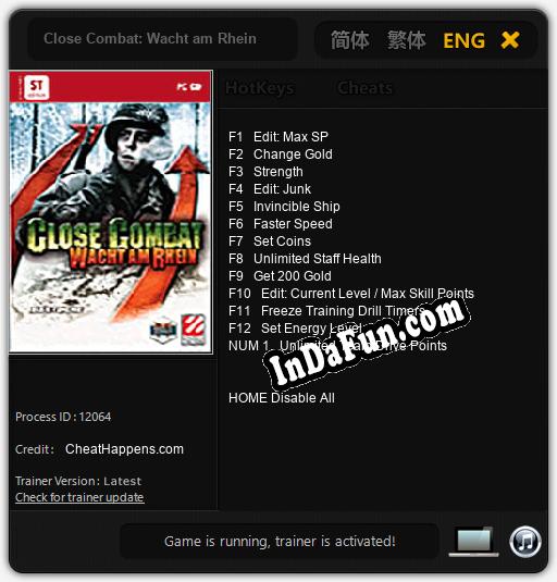 Close Combat: Wacht am Rhein: TRAINER AND CHEATS (V1.0.88)