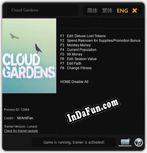 Cloud Gardens: TRAINER AND CHEATS (V1.0.5)